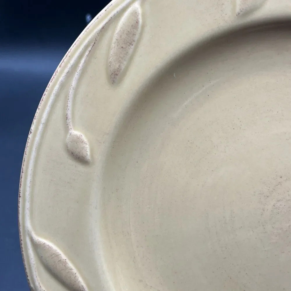 Signature Sorrento Wheat Stoneware Salad Plate Beige/Harvest Yellow 8 1/4”
